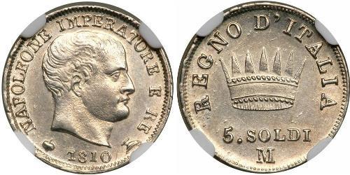 5 Centesimo Kingdom of Italy (Napoleonic) (1805–1814) Silver Napoleon (1769 - 1821)