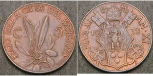 5 Centesimo Vatikan (1926-)  