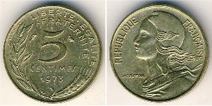 5 Centime Quinta República Francesa (1958 - ) Aluminio/Bronce 