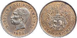5 Centime Cambodge (1953 - ) Argent Norodom Ier (1834-1904)