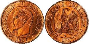 5 Centime Francia Bronce Napoleon III (1808-1873)