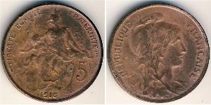 5 Centime Dritte Französische Republik (1870-1940)  Bronze 