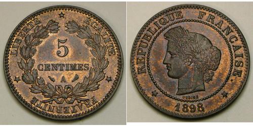 5 Centime Troisième République (1870-1940)  Bronze 