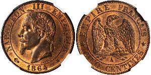 5 Centime Zweites Kaiserreich (1852-1870) Bronze Napoleon III (1808-1873)