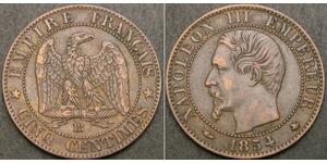 5 Centime Francia Bronzo Napoleone III (1808-1873)