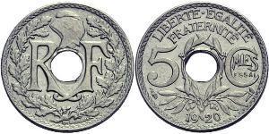 5 Centime Dritte Französische Republik (1870-1940)  Kupfer/Nickel 