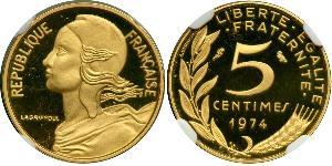 5 Centime Quinta República Francesa (1958 - ) Oro 