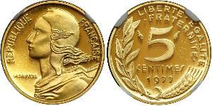 5 Centime Quinta República Francesa (1958 - ) Oro 