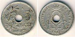 5 Centime Belgio Ottone/Nichel 