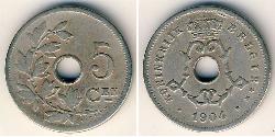 5 Centime Belgio Rame/Nichel 