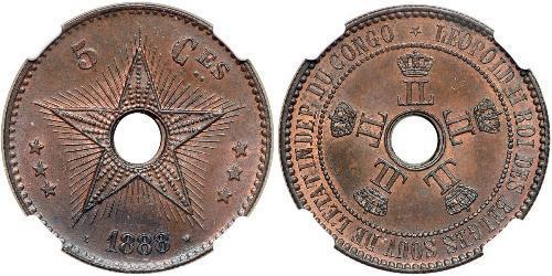 5 Centime Geschichte der Demokratischen Republik Kongo (1908 - 1960)  