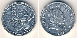 5 Centimo Filippine Alluminio 