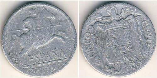 5 Centimo Francoist Spain (1936 - 1975) Alluminio 