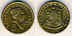 5 Centimo Philippines Brass 