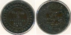 5 Centimo Tunisia Bronzo 