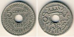 5 Centimo Tunisia Bronzo/Nichel 