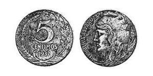 5 Centimo Second Spanish Republic (1931 - 1939) Iron 