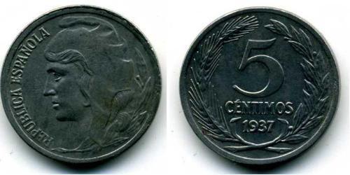 5 Centimo Second Spanish Republic (1931 - 1939) Iron 