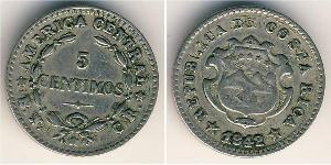 5 Centimo Costa Rica (1821 - ) Kupfer/Nickel 