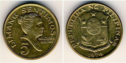 5 Centimo Filippine Ottone 