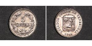 5 Centimo Venezuela Ottone 