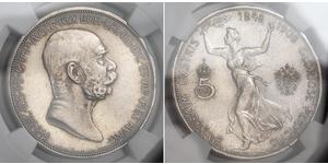5 Corona Impero austro-ungarico (1867-1918) Argento Franz Joseph I (1830 - 1916)