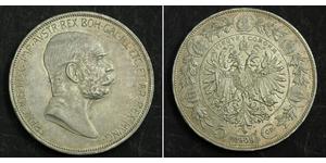 5 Corona Impero austro-ungarico (1867-1918) Argento Franz Joseph I (1830 - 1916)