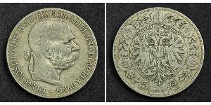 5 Corona Impero austro-ungarico (1867-1918) Argento Franz Joseph I (1830 - 1916)