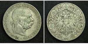 5 Corona Imperio austrohúngaro (1867-1918) Plata Franz Joseph I (1830 - 1916)