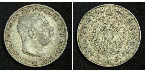 5 Corona Österreich-Ungarn (1867-1918) Silber Franz Joseph I (1830 - 1916)