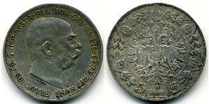 5 Corona Austria-Hungary (1867-1918) Silver Franz Joseph I (1830 - 1916)