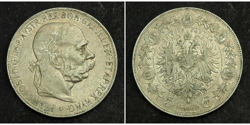 5 Corona Austria-Hungary (1867-1918) Silver Franz Joseph I (1830 - 1916)