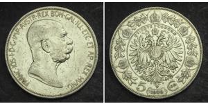 5 Corona Австро-Венгрия (1867-1918) Серебро Франц Иосиф I (1830 - 1916)