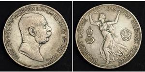 5 Corona Австро-Венгрия (1867-1918) Серебро Франц Иосиф I (1830 - 1916)