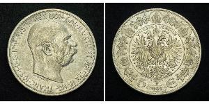 5 Corona Австро-Угорщина (1867-1918) Срібло Франц Иосиф I (1830 - 1916)