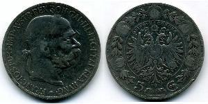 5 Corona Австро-Угорщина (1867-1918) Срібло Франц Иосиф I (1830 - 1916)