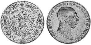 5 Corona 奥匈帝国 (1867 - 1918) 銀 弗朗茨·约瑟夫一世 (1830 - 1916)