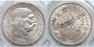 5 Corona 奥匈帝国 (1867 - 1918) 銀 弗朗茨·约瑟夫一世 (1830 - 1916)