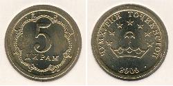 5 Diram Tagikistan (1991 - ) Ottone 