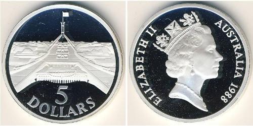 5 Dollar Australie (1939 - ) Argent 
