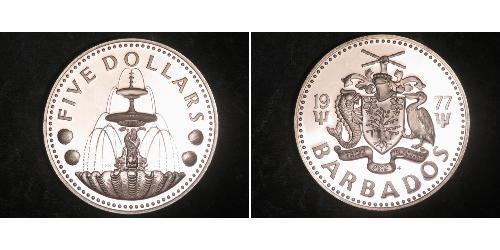5 Dollar Barbade Argent 
