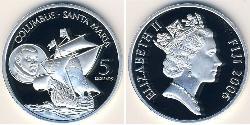 5 Dollar Fiji (1970 - ) Argent 