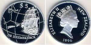 5 Dollar Nouvelle-Zélande Argent 
