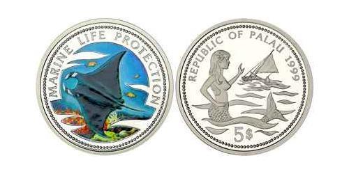 5 Dollar Palaos Argent 