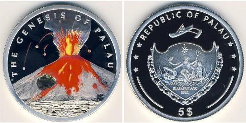 5 Dollar Palaos Argent 