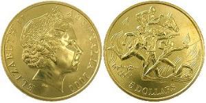 5 Dollar Australia (1939 - ) Brass Elizabeth II (1926-2022)