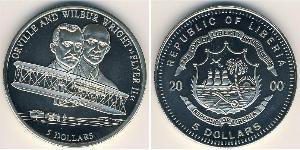5 Dollar Liberia (1847 - ) Copper/Nickel 