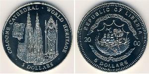 5 Dollar Liberia (1847 - ) Copper/Nickel 