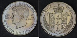 5 Dollar Niue (1974 - ) Copper/Nickel 