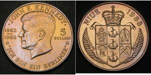 5 Dollar Niue (1974 - ) Copper/Nickel 